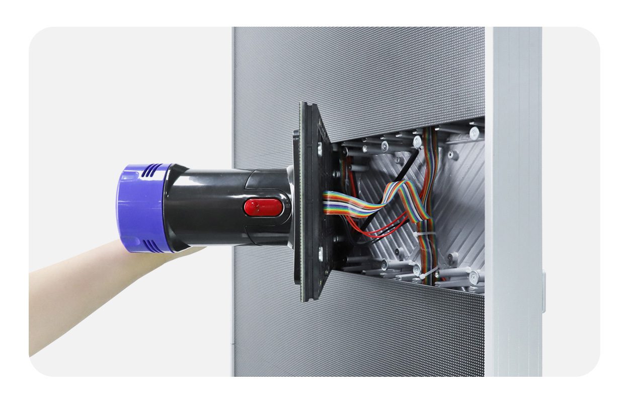 EA1920iP5 Indoor LED Poster Display 3 - LED Display Price - LED Display Price Front-service removal of an EA1920iP5 LED module with a suction tool