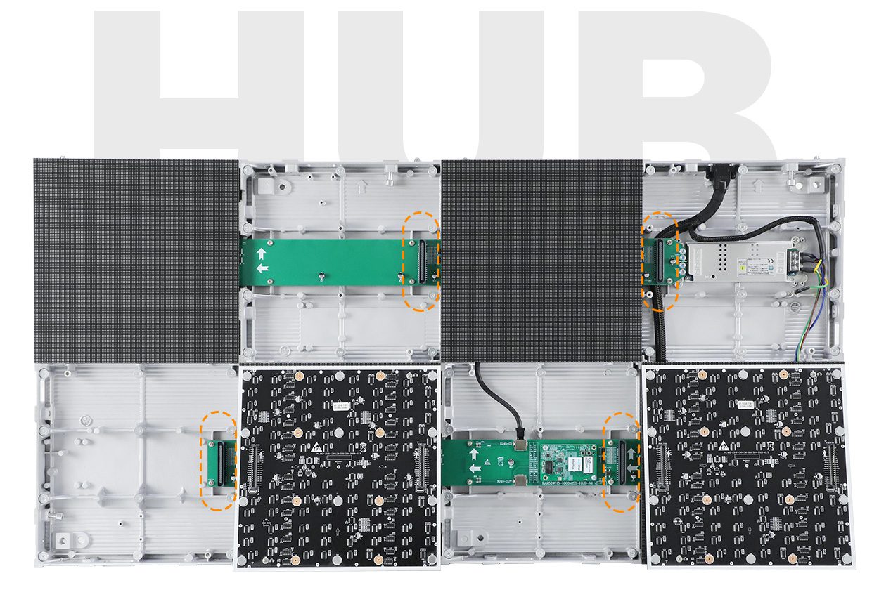 EA250WH5 indoor LED display HUB Connection