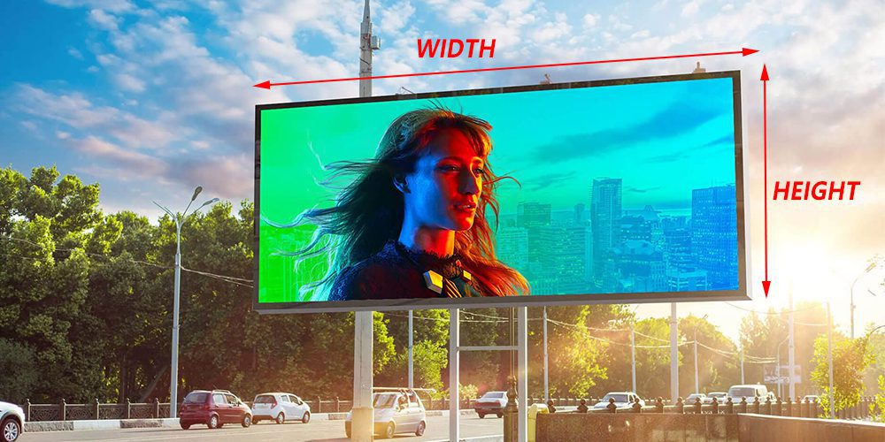 LED display size LED display size