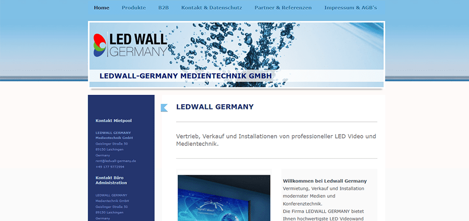 1.3LEDWALL Germany Medientechnik GmbH Berlin LED Screen Supplier LEDWALL Germany Medientechnik GmbH Berlin LED Screen Supplier