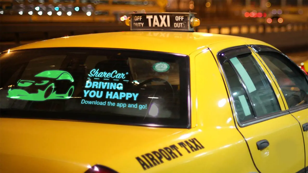 taxi rear window led display LED Information Board